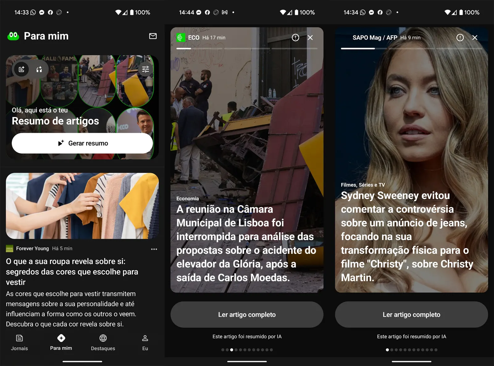 Sapo renova aplicação e site com mais personalização de conteúdos e resumos por IA